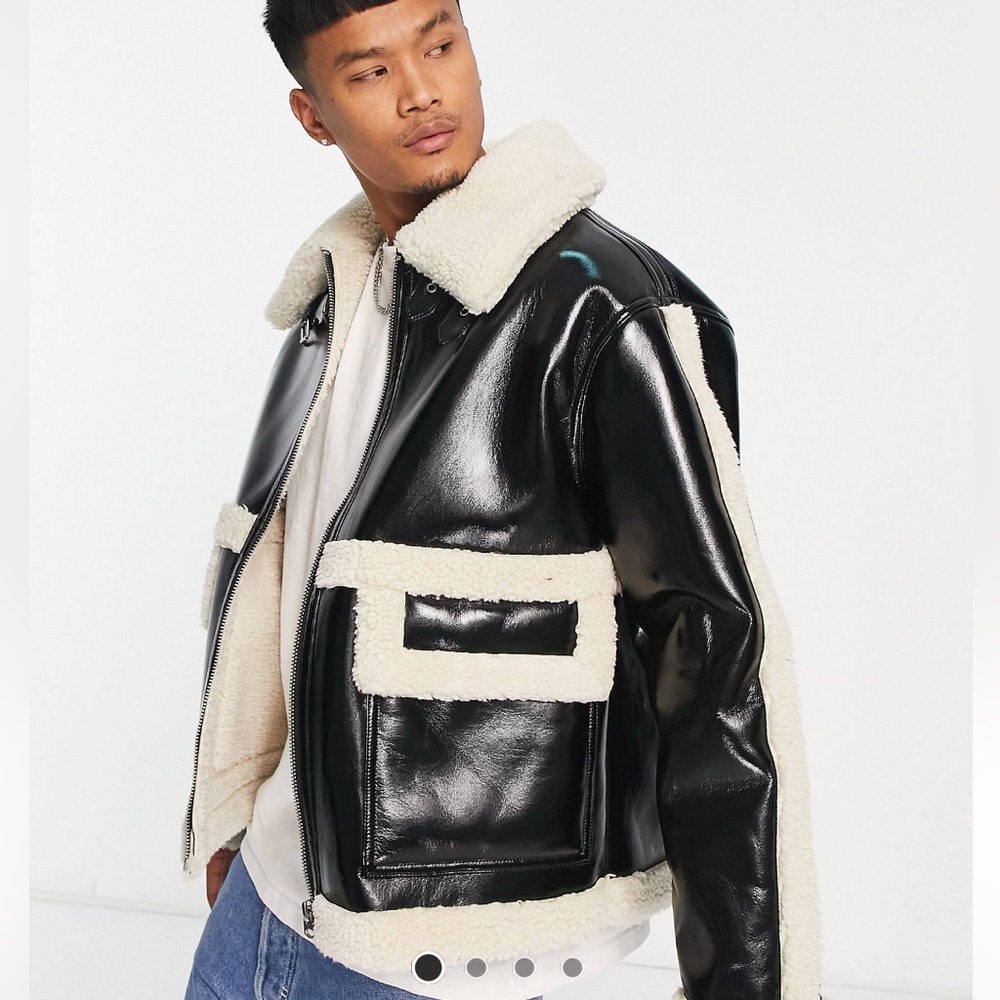 ASOS Black and Cream Bomber Jacket